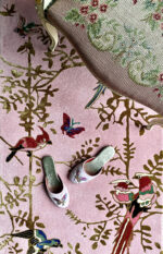 Wendy Morrison Design - Jardin de Orient Pink and Gold Hand-Tufted Runner 21267 by Nazmiyal Antique Rugs