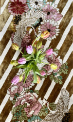 Wendy Morrison Design - Kimono Gold Hand-Tufted Runner Rug 21272 by Nazmiyal Antique Rugs