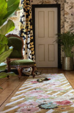 Wendy Morrison Design - Kimono Gold Hand-Tufted Runner Rug 21272 by Nazmiyal Antique Rugs