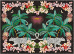 Wendy Morrison Design - Leopard Palms Dark Hand-Tufted Rug 12176 by Nazmiyal Antique Rugs