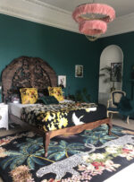 Wendy Morrison Design - Leopard Palms Dark Hand-Tufted Rug 21276 by Nazmiyal Antique Rugs