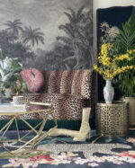 Wendy Morrison Design - Leopard Palms Dark Hand-Tufted Rug 21276 by Nazmiyal Antique Rugs