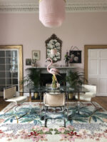 Wendy Morrison Design - Leopard Palms Light Hand-Tufted Rug 21277 by Nazmiyal Antique Rugs