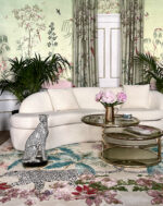 Wendy Morrison Design - Leopard Palms Light Hand-Tufted Rug 21277 by Nazmiyal Antique Rugs