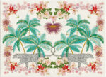 Wendy Morrison Design - Leopard Palms Light Hand-Tufted Rug 12177 by Nazmiyal Antique Rugs