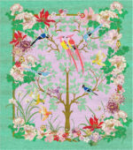 Wendy Morrison Design - Love Birds Lilac Hand-Tufted Rug 12179 by Nazmiyal Antique Rugs