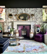 Wendy Morrison Design - Love Birds Lilac Hand-Tufted Rug 21279 by Nazmiyal Antique Rugs