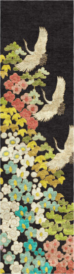 Wendy Morrison Design - Nurture Black Hand-Tufted Runner Rug 12183 by Nazmiyal Antique Rugs