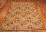 Antique Needlepoint English Rug 43816 by Nazmiyal Antique Rugs