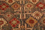 Light Blue Color Square Shape Antique Tribal Geometric Caucasian Shirvan Rug 43980 by Nazmiyal Antique Rugs