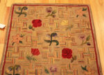 Light Color Antique American Floral Design Hooked Rug 46417 by Nazmiyal Antique Rugs