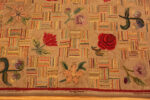 Light Color Antique American Floral Design Hooked Rug 46417 by Nazmiyal Antique Rugs
