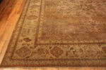 Square Shape Soft Color Antique Worn Distressed Shabby Chic Indian Agra Rug 43473 by Nazmiyal Antique Rugs