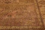 Square Shape Soft Color Antique Worn Distressed Shabby Chic Indian Agra Rug 43473 by Nazmiyal Antique Rugs