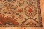 Small Size Ivory Background Antique Large Scale Persian Sultanabad Sampler Wagireh Rug 43505 by Nazmiyal Antique Rugs