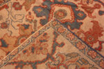 Small Size Ivory Background Antique Large Scale Persian Sultanabad Sampler Wagireh Rug 43505 by Nazmiyal Antique Rugs
