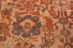 Small Size Ivory Background Antique Large Scale Persian Sultanabad Sampler Wagireh Rug 43505 by Nazmiyal Antique Rugs