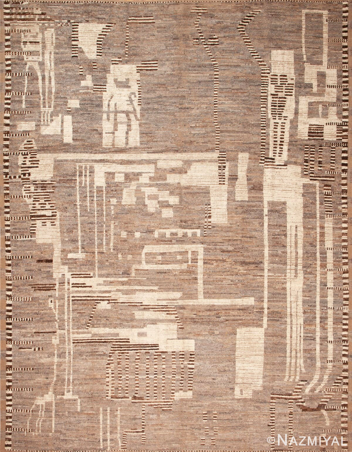 Modern Contemporary Abstract Pastel Colors Rug 11978 by Nazmiyal Antique Rugs