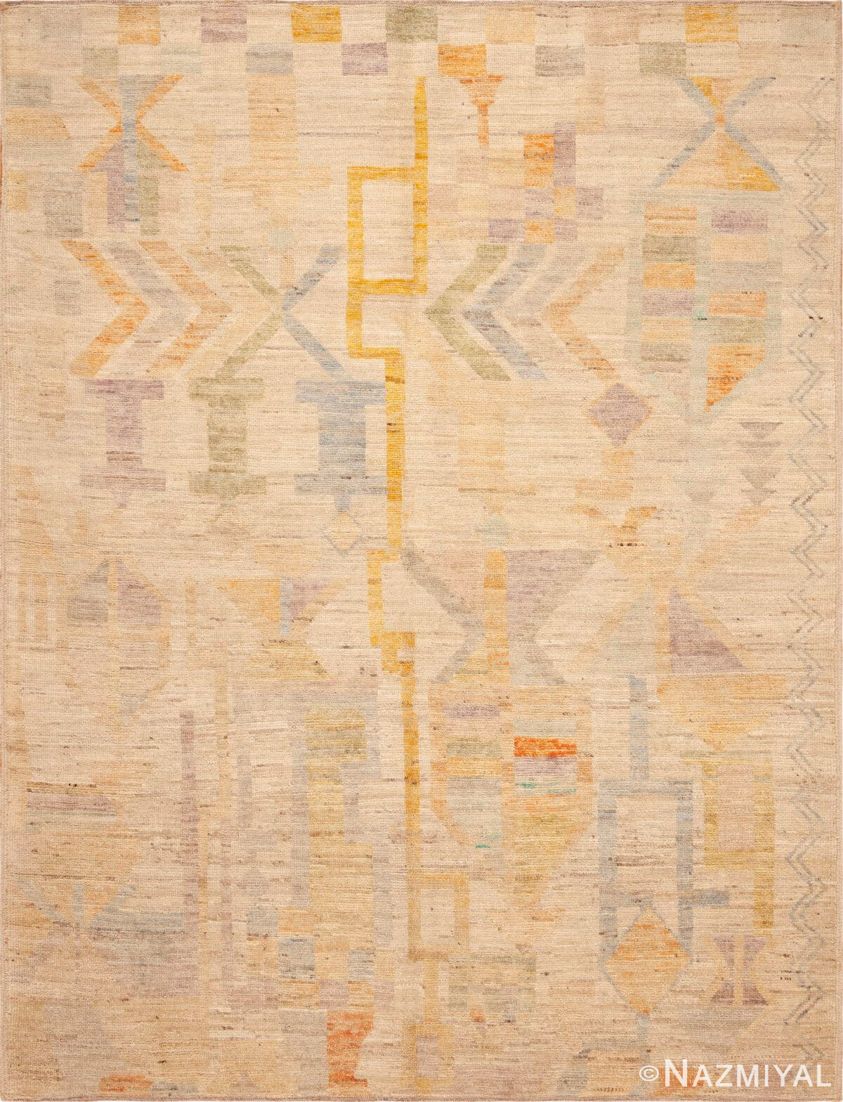 Modern Contemporary Geometric Abstract Flatweave Rug 12067 by Nazmiyal Antique Rugs