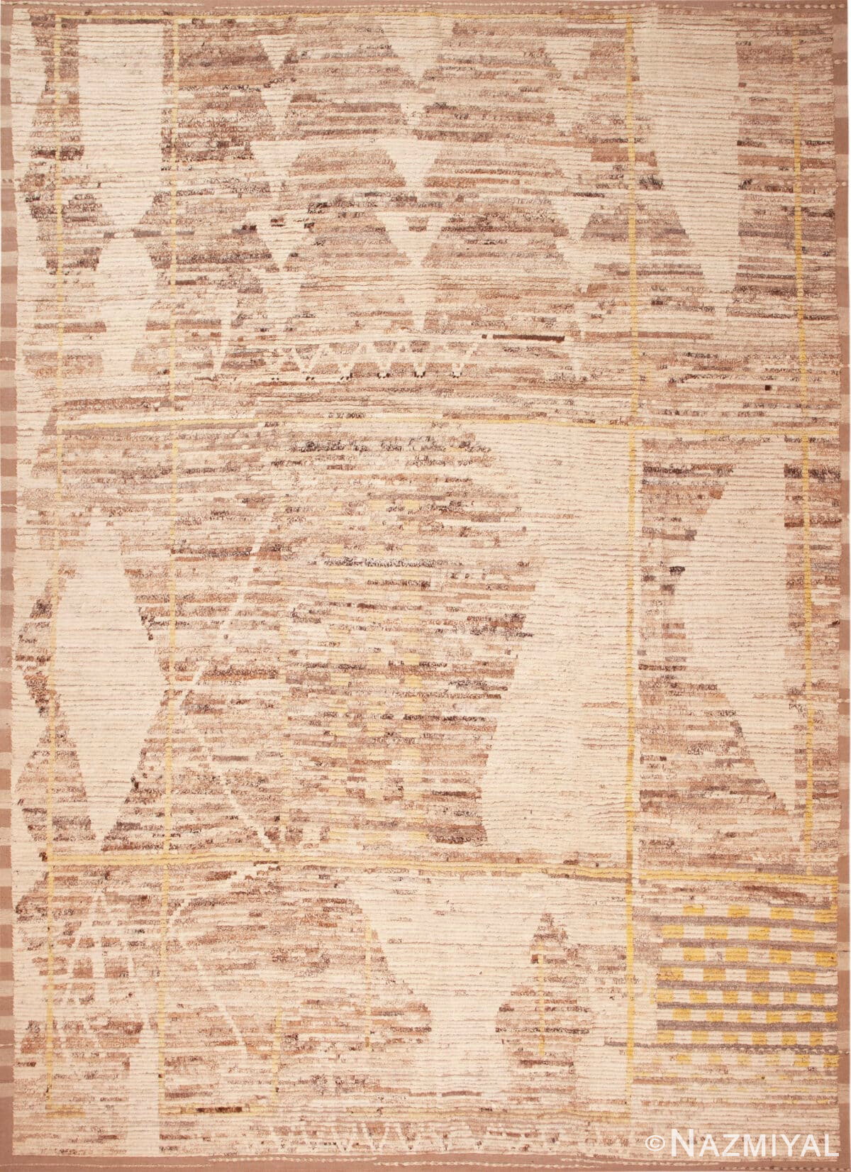 Modern Contemporary Geometric Abstract Pastel Earthy Tones Rug 11984 by Nazmiyal Antique Rugs
