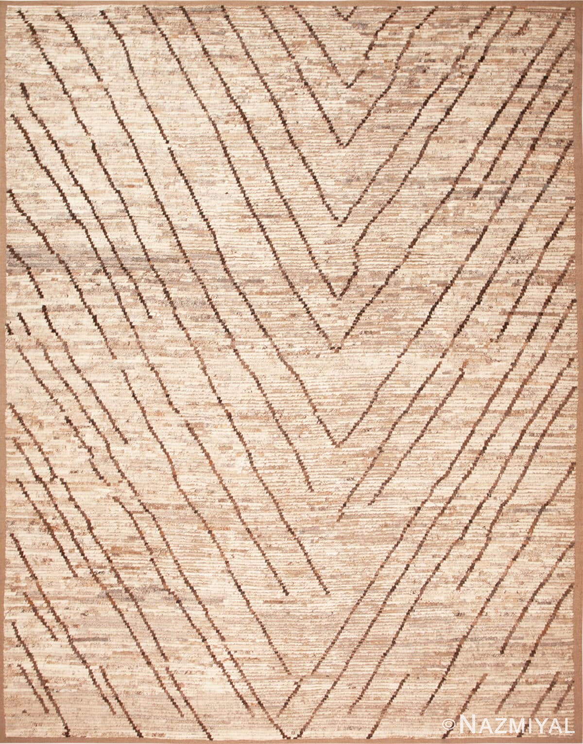 Modern Contemporary Light Tones Abstract Rug 11976 by Nazmiyal Antique Rugs