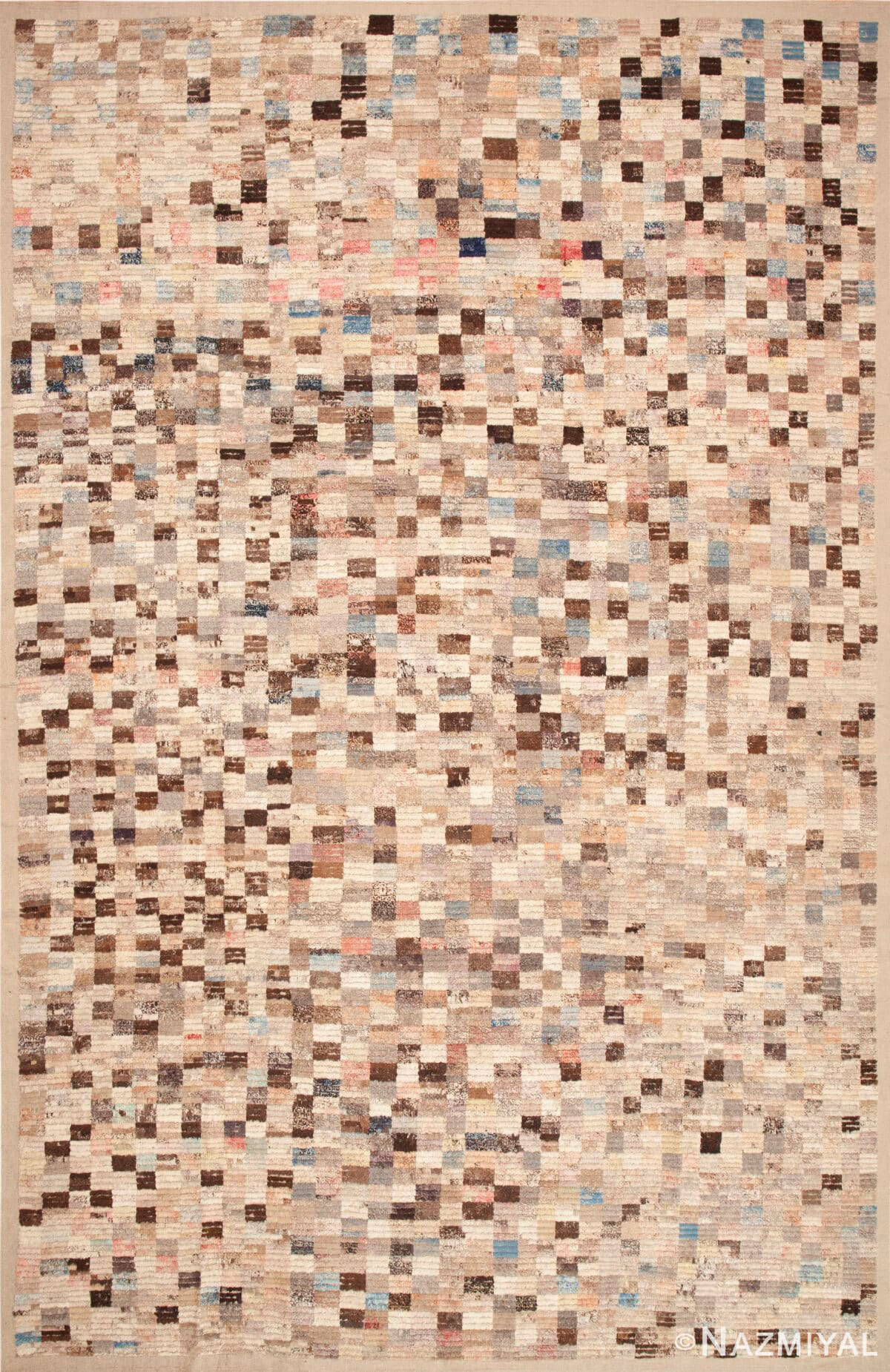 Modern Geometric Beige Rug 11971 by Nazmiyal Antique Rug