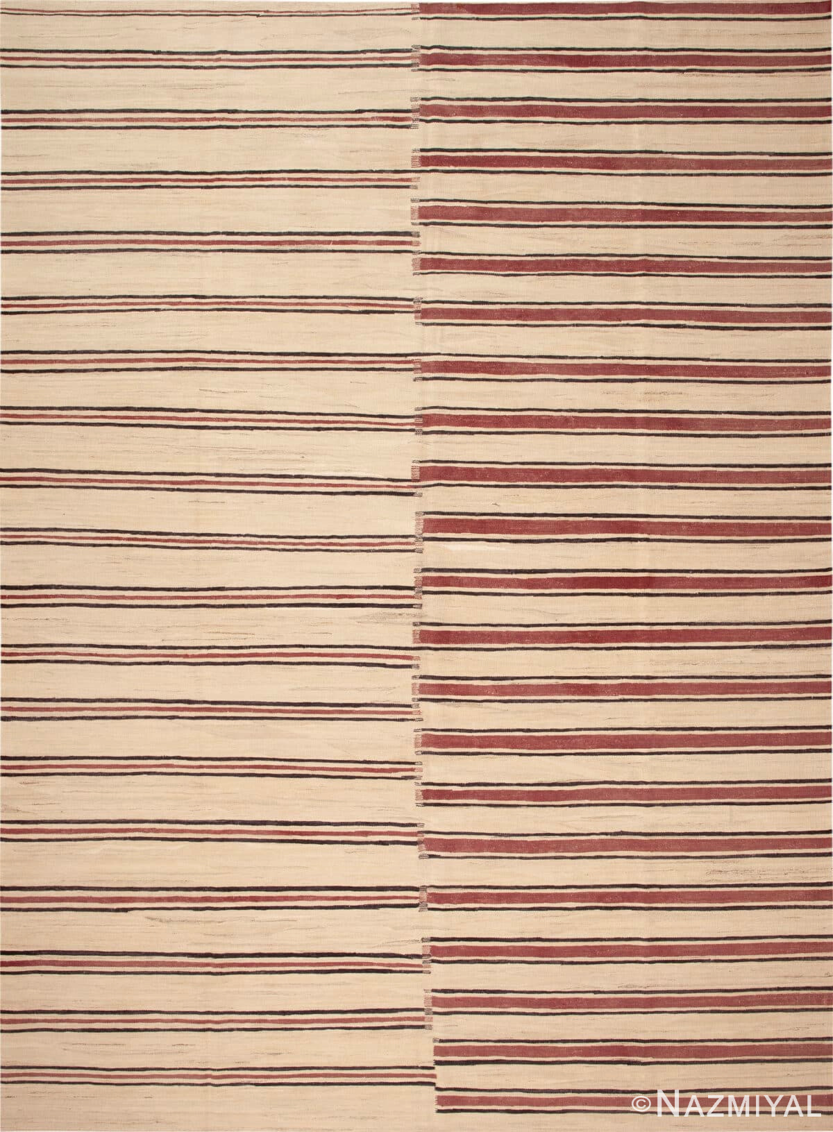 Modern Geometric Light Tone Kilim Rug 11951 by Nazmiyal Antique Rugs