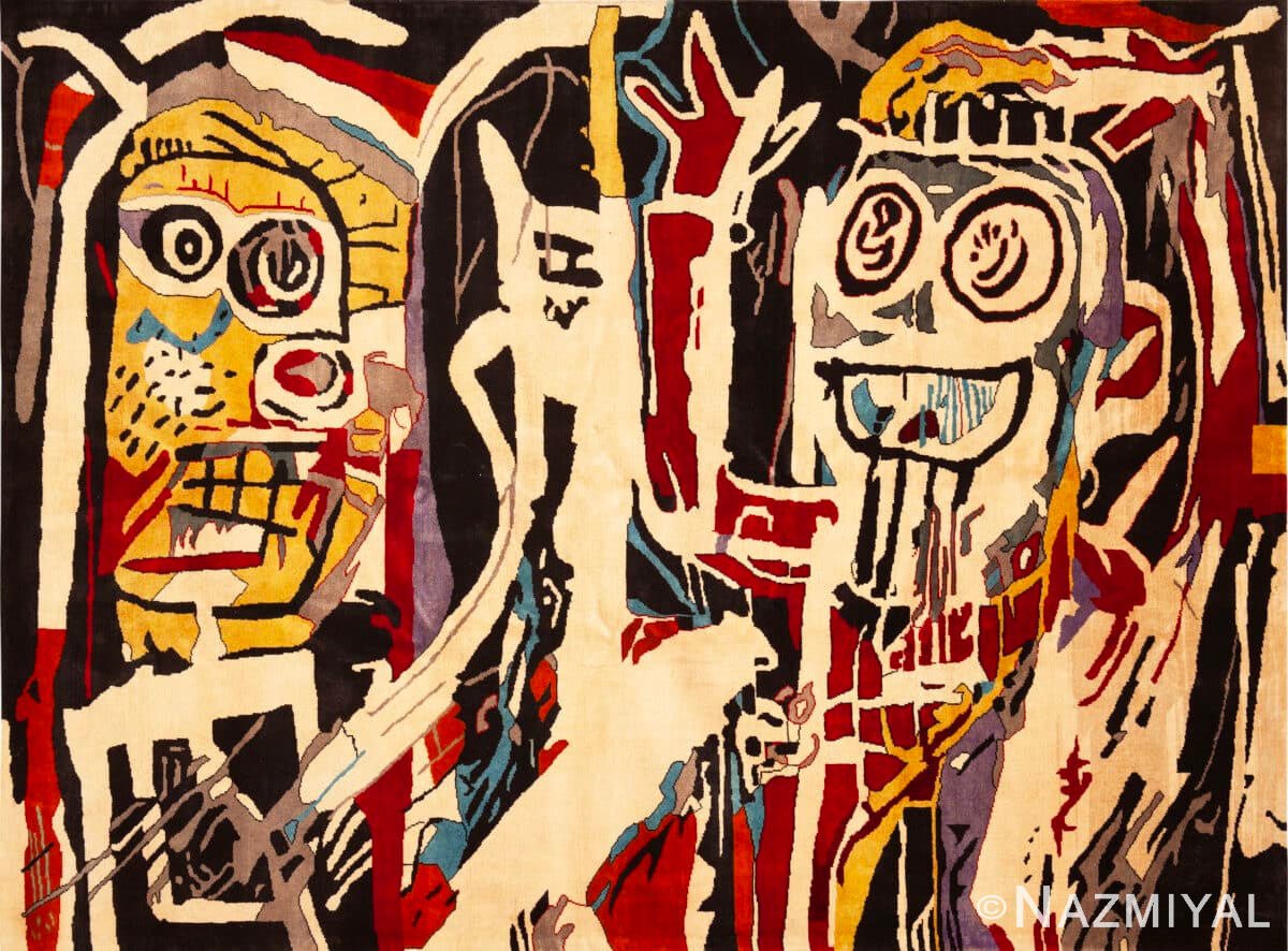 Modern Jean-Michel Basquiat Inspired Rug 73328 by Nazmiyal Antique Rugs