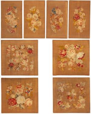 Antique English Needlepoint Rug 44214 by Nazmiyal Antique Rugs