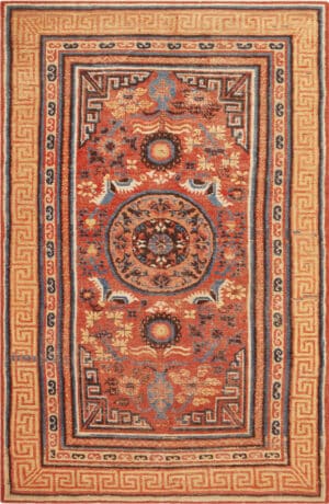 Antique Khotan-Geometric East Turkestan 73120 by Nazmiyal Antique Rugs