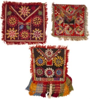 Antique Uzbek Lakhai Bags Set 73379 by Nazmiyal Antique Rugs