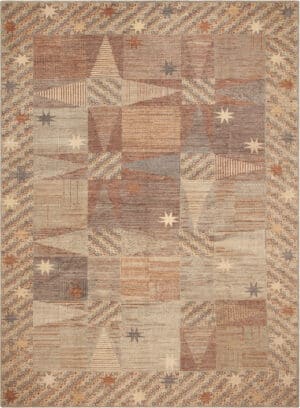 Modern Contemporary Star Design Swedish Style Rug 73363 by Nazmiyal Antique Rugs