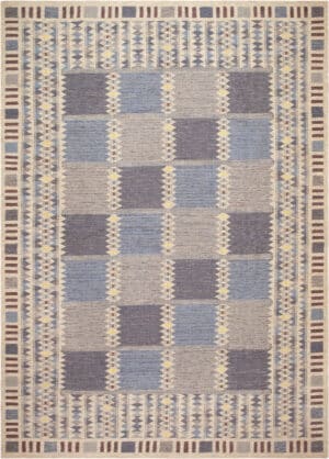 Swedish Style Modern Kilim Rug 73362 by Nazmiyal Antique Rugs