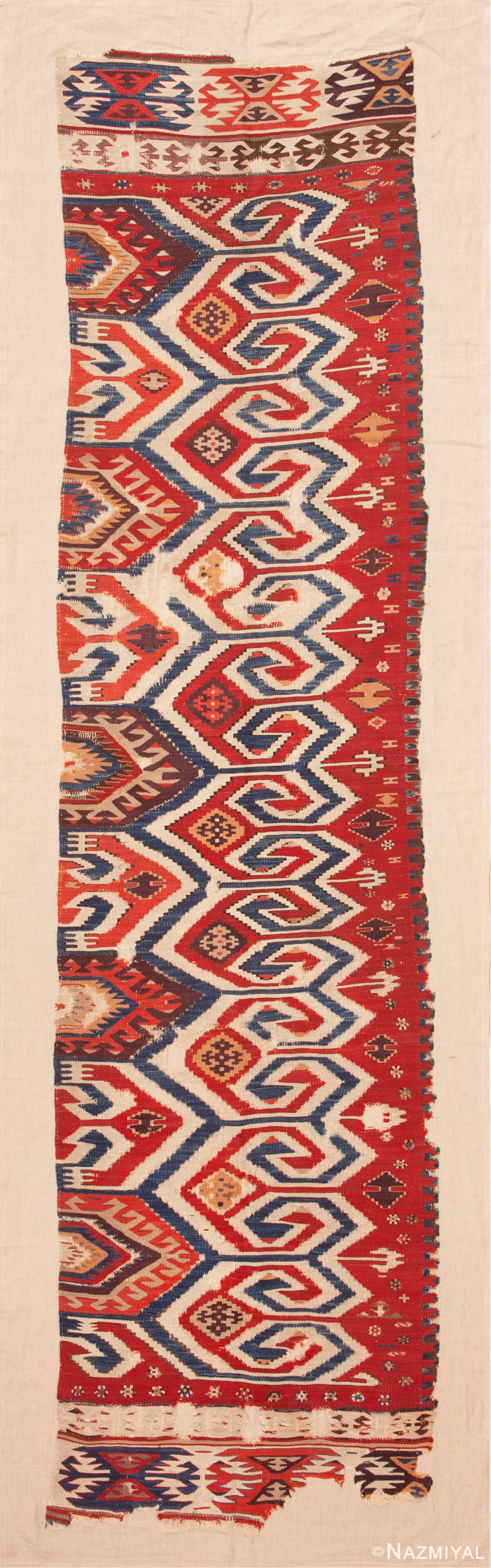 Rare Collectible Antique 19th Century Turkish Kilim Fragment 15210 by Nazmiyal Antique Rugs