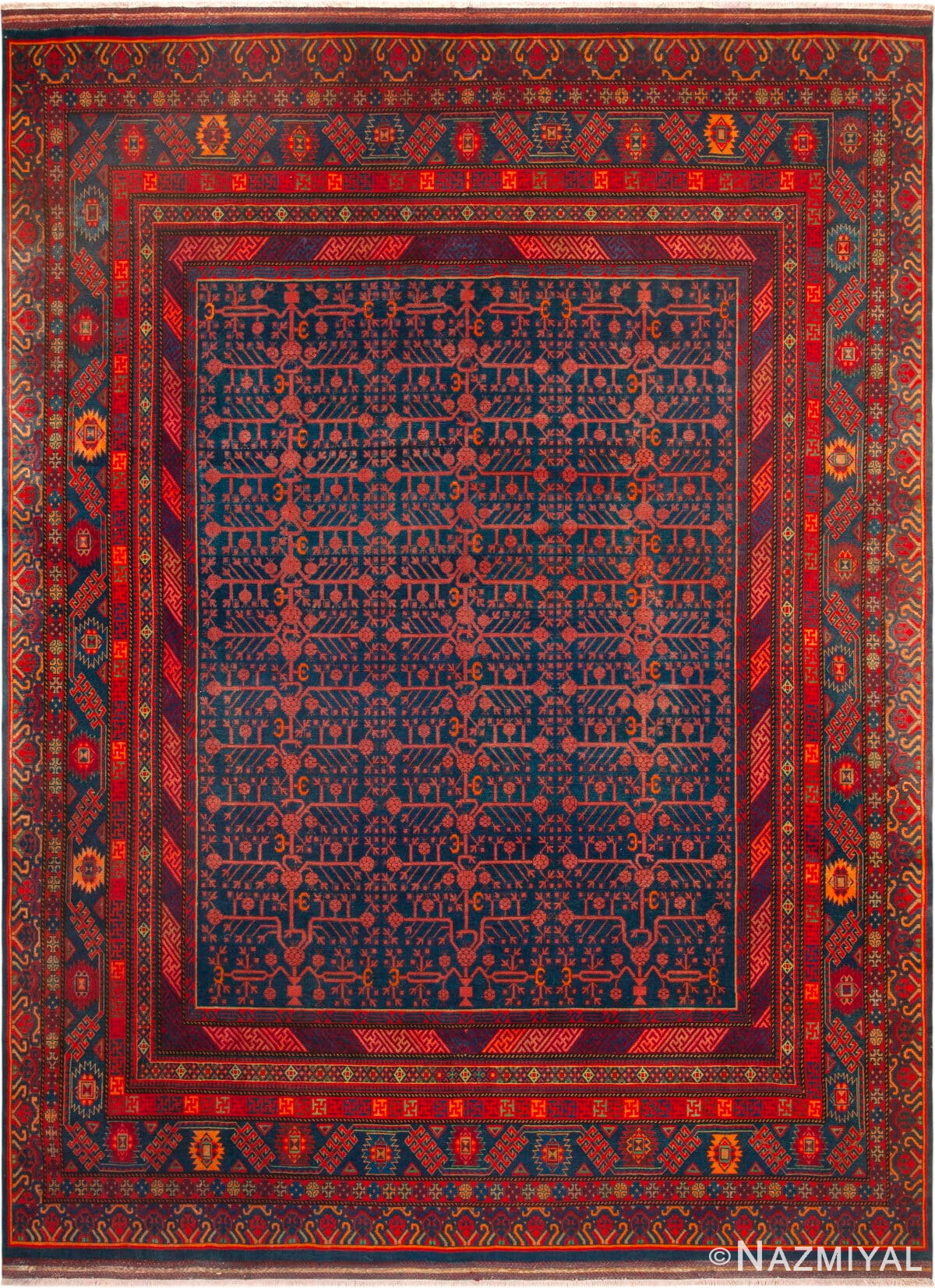 Vintage East Turkestan Khotan 73400 by Nazmiyal Antique Rugs