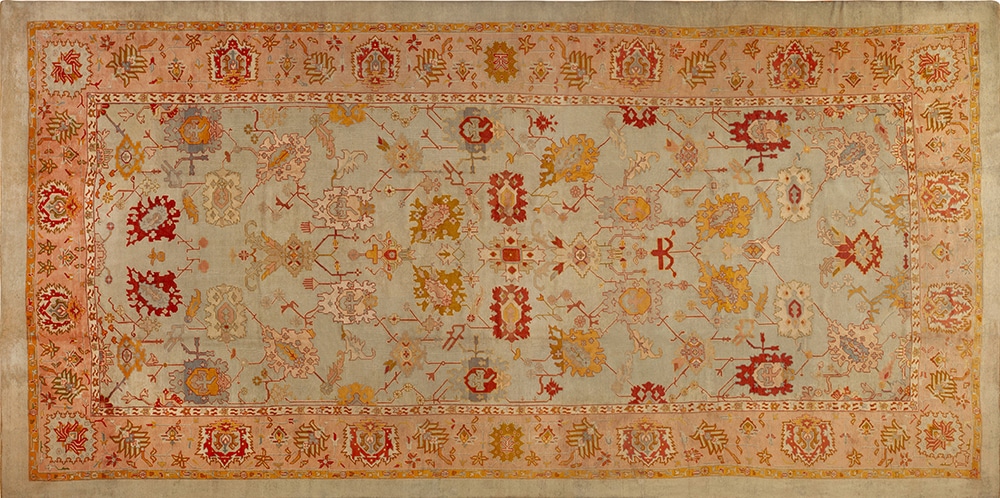 Antique Persian Geometric Turkish Oushak Rug #73471 Antique Persian Geometric Turkish Oushak Rug 73471 by Nazmiyal Antique Rugs