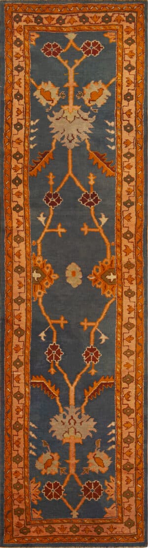 Antique Floral Donegal Irish Rug 73466 by Nazmiyal Antique Rugs