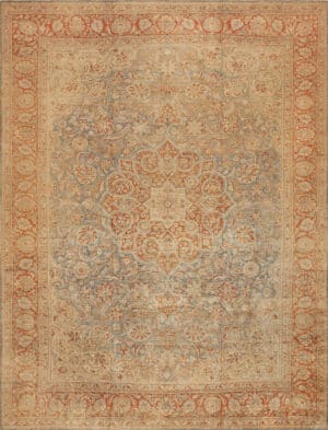 Antique Malayer Persian Flower Rug 73472 by Nazmiyal Antique Rugs