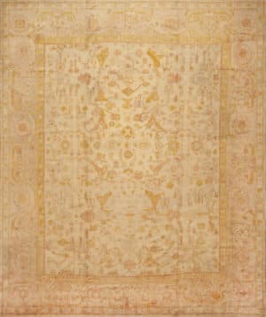 Antique Oushak Turkish Geometric Rug 73470 by Nazmiyal Antique Rug