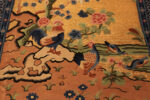 Antique Silk Metallic Thread Chinese Rug Birds 73433 by Nazmiyal Antique Rugs