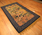 Antique Silk Metallic Thread Chinese Rug Birds 73433 by Nazmiyal Antique Rugs