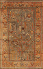 Antique Turkey Geometric Oushak Rug 73417 by Nazmiyal Antique Rugs