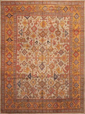Antique Turkey Oushak Rug 73438 by Nazmiyal Antique Collection