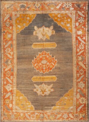 Antique Turkish Oushak Angora Rug 73426 by Nazmiyal Antique Rugs