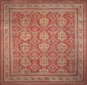 Antique Turkish Oushak Rug 73423 by Nazmiyal Antique Rugs