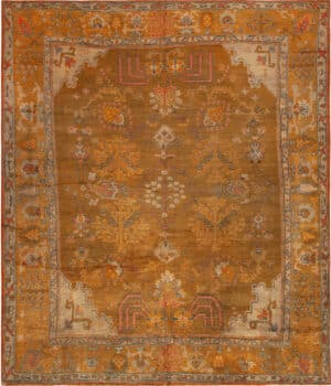 Antique Turkish Oushak Rug 73437 by Nazmiyal Antique Rugs
