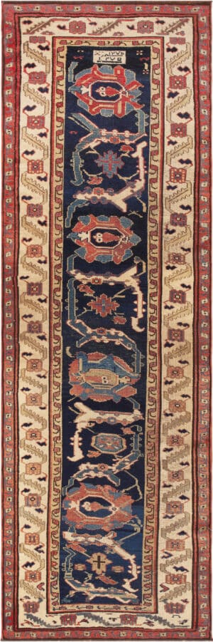 Antique Persian Dated 1275 Kurdish Runner 73464 by Nazmiyal Antique Rugs