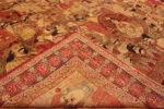 Historical Storytelling Antique Persian Kerman Mashahir Pictorial Rug Detail 73429 by Nazmiyal Antique Rugs