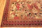 Historical Storytelling Antique Persian Kerman Mashahir Pictorial Rug Corner 73429 by Nazmiyal Antique Rugs