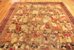Historical Storytelling Antique Persian Kerman Mashahir Pictorial Rug Floor 73429 by Nazmiyal Antique Rugs